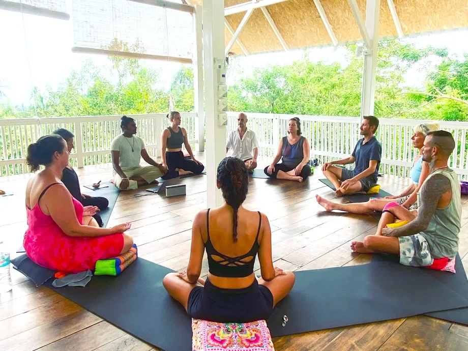 Group breathwork session